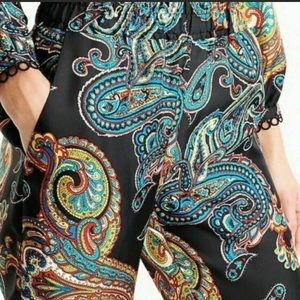 J. Crew Silk Paisley Pants